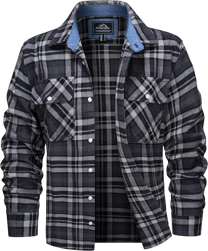 Plaid flannel button down shirt