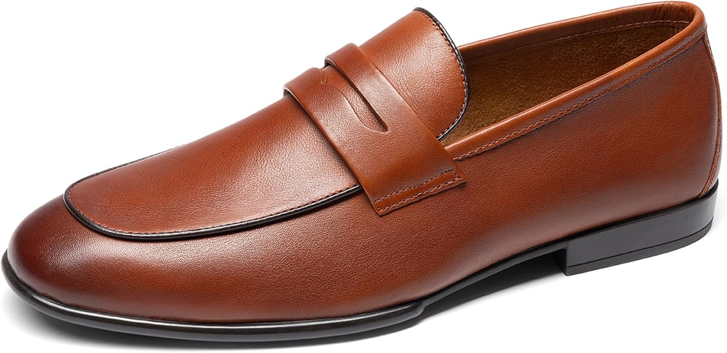Leather penny loafers